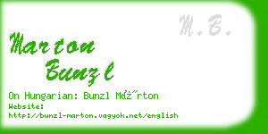 marton bunzl business card